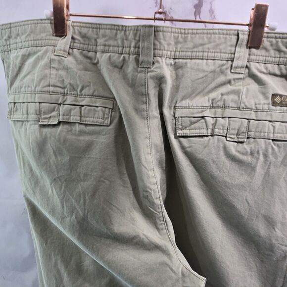 Columbia Pants Mens 40 X 30 Khaki Tan Cotton Canvas Straight Leg Twill Ripstop - Picture 5 of 11
